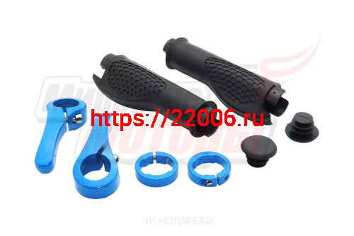 Ручки руля Вело 120мм с расширением под пальцы, с цветными рогами и алюм. цветными наконечниками фото 3 Ручки руля Вело 120мм с расширением под пальцы, с цветными рогами и алюм. цветными наконечниками фото 3