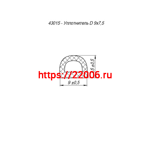 Уплотнитель Fuaro (Фуаро) без клеевой основы WADH/D-9x7,5mm, BLACK черный 100 m фото 3