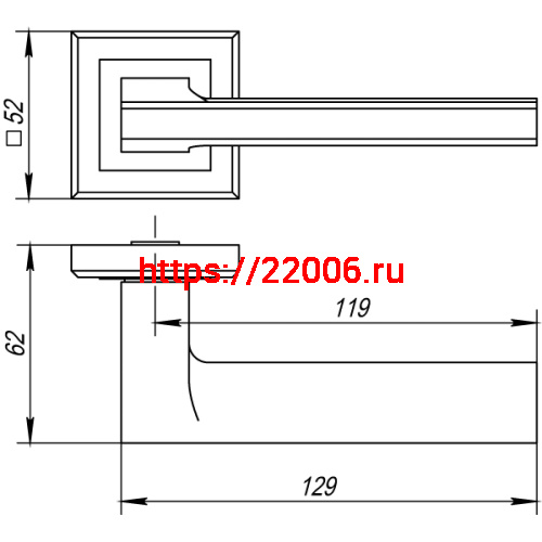 Ручка Punto (Пунто) раздельная K.QL52.VECTOR (VECTOR QL) BL-24 черный фото 2 Ручка Punto (Пунто) раздельная K.QL52.VECTOR (VECTOR QL) BL-24 черный фото 2