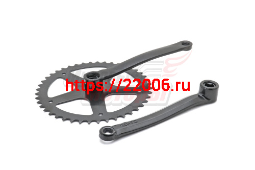 Шатуны 24" 44зуб/170мм (квадрат) (комплект)аналог "СТЕЛС",черный