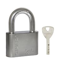Замок Fuaro (Фуаро) навесной PL-WEATHER-1560 Nickel 4 fin key ( PL-15-60) диск. /блистер